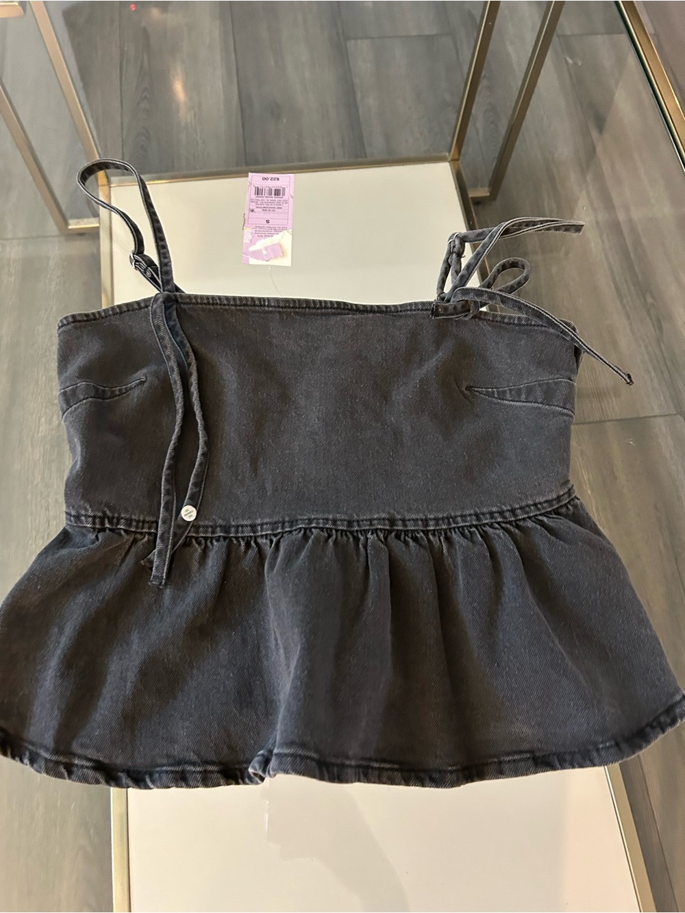wild fable Black Denim Peplum Cami
